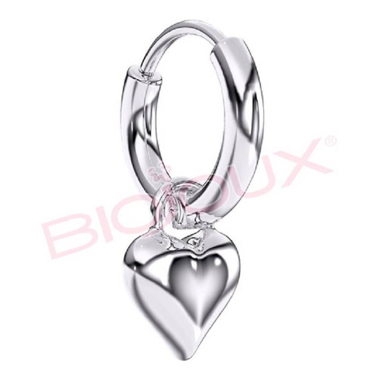 BJT227 ORECCHINI HOOP HEART SS